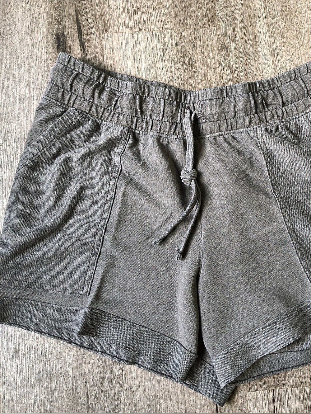 Gray Women’s Athletic Shorts with Drawstring